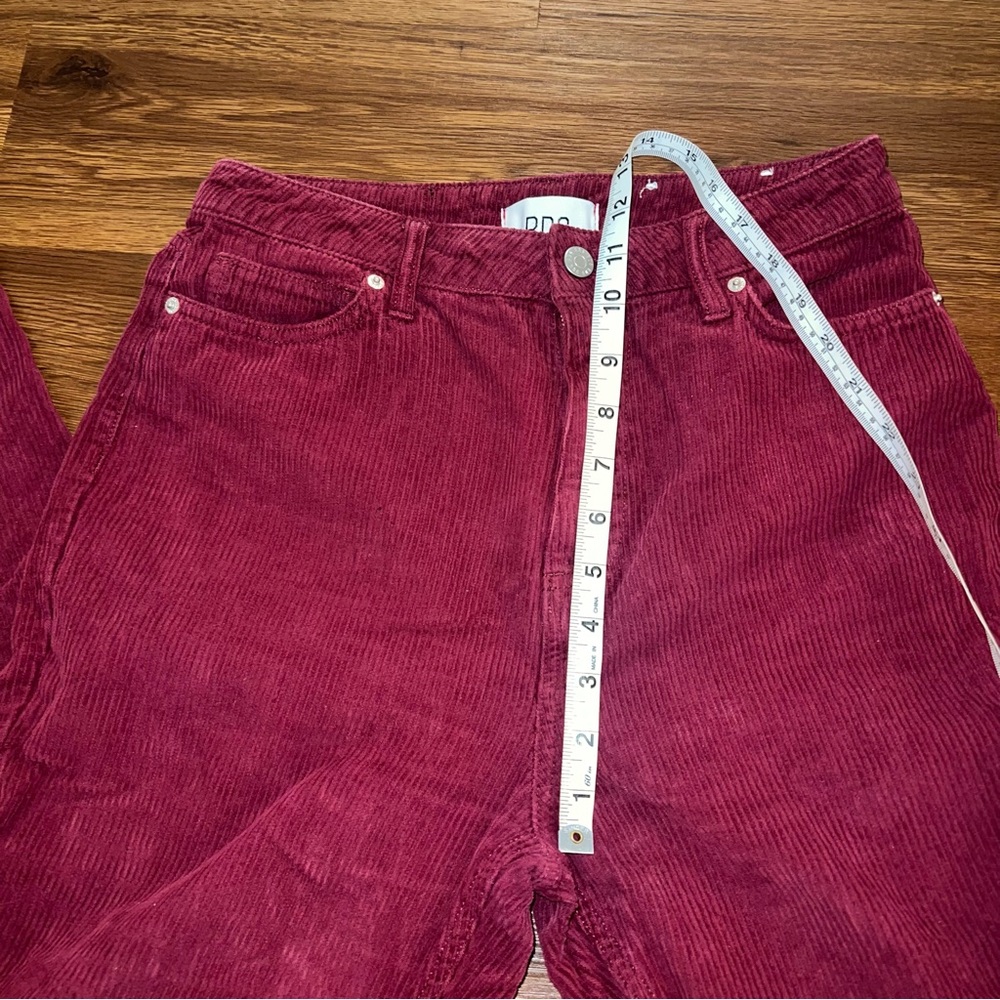BDG Urban Outfitters Color Corduroy High Waisted Mom Pant in Maroon Size 28 - Picture 5 of 9